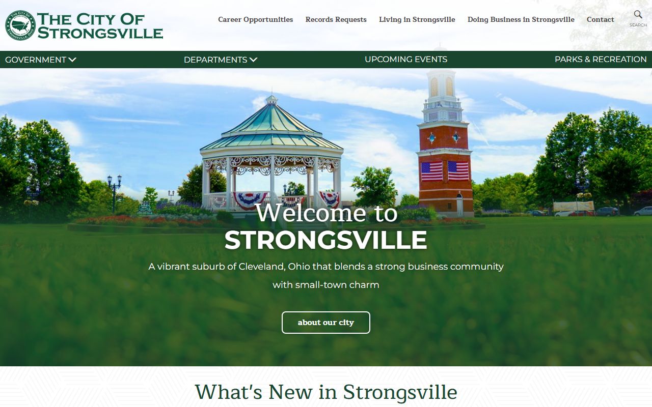 City of Strongsville official website for obituary and death record information