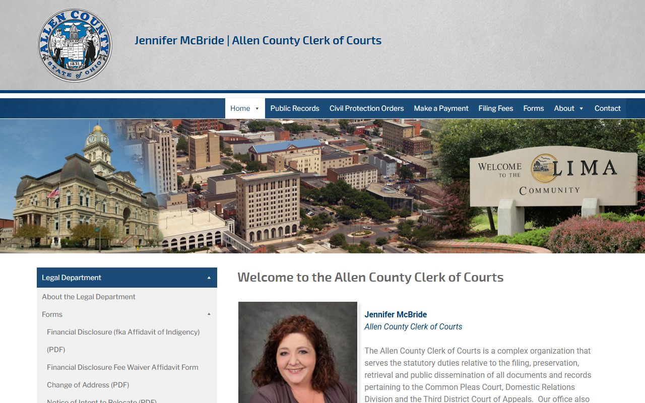 Allen County obituary death records clerk of courts online portal
