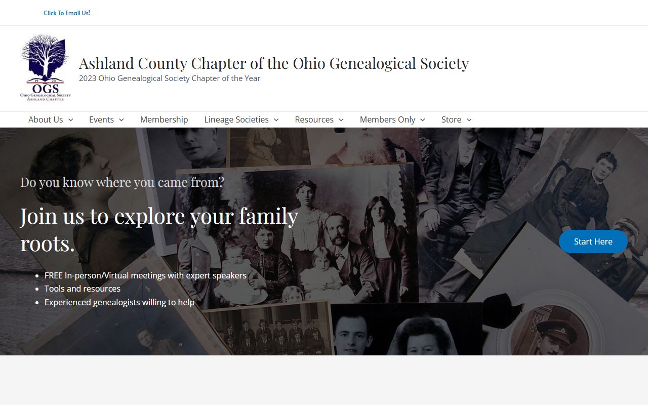 Ashland County obituary death records genealogical society resources