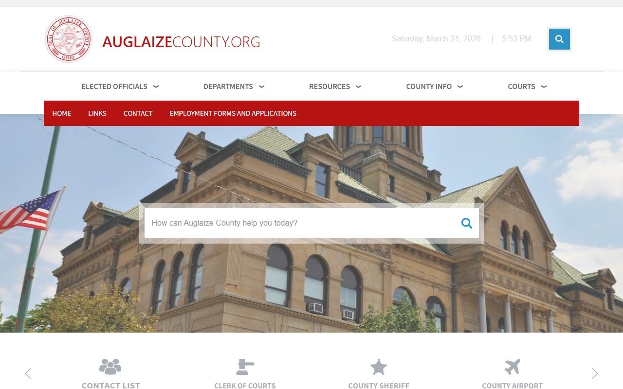 Auglaize County obituary death records county government website
