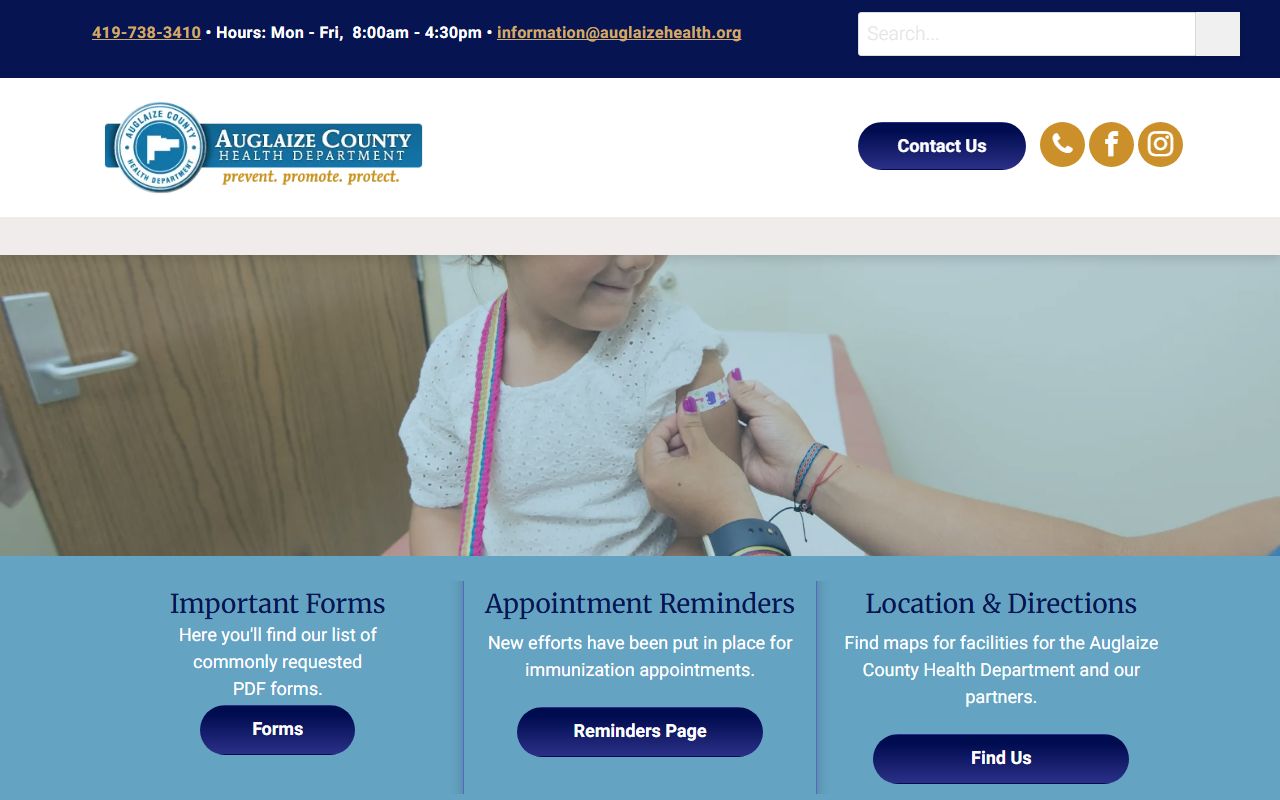Auglaize County obituary death records health department main page