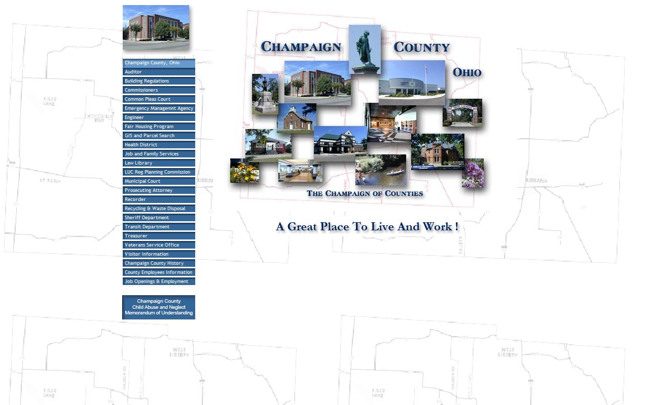 Champaign County Ohio government website for obituary and death record resources