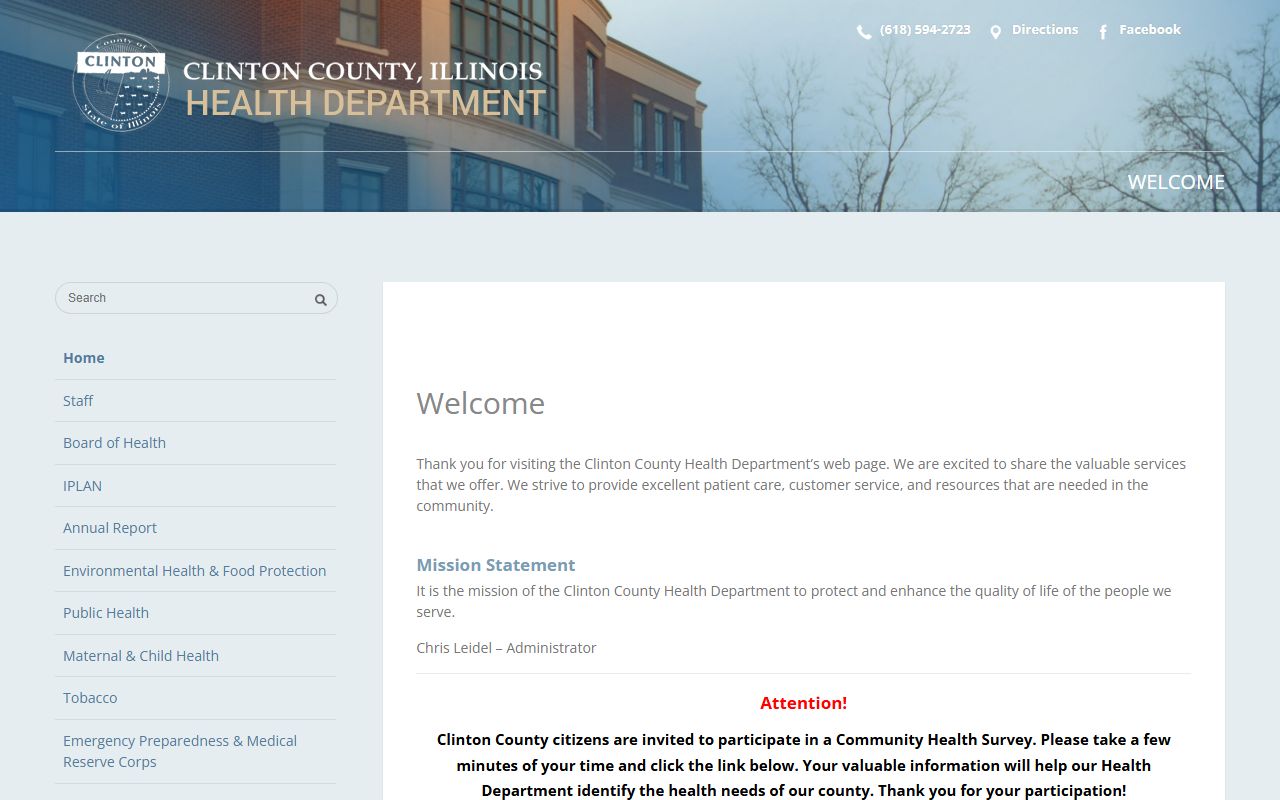 Clinton County Ohio health department website for obituary and death record services