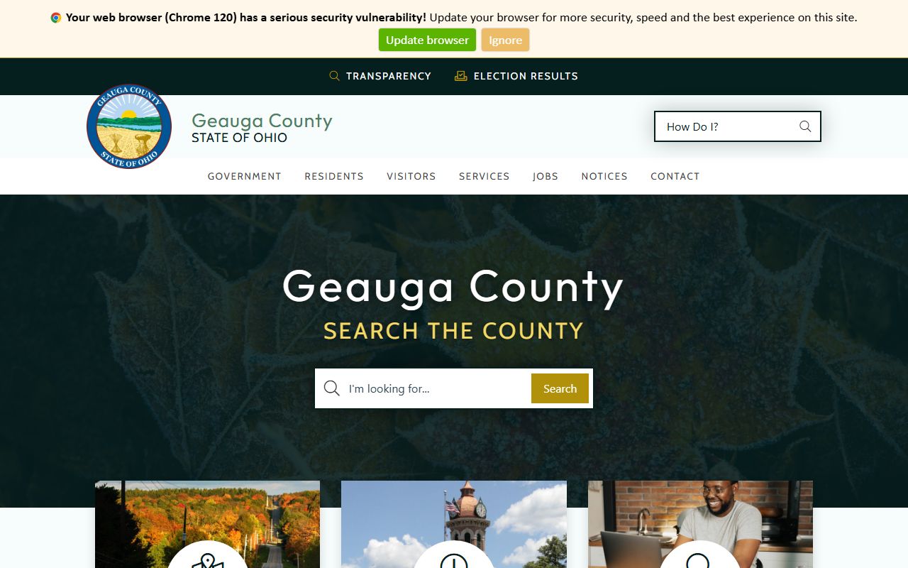 Geauga County obituary death records government website and county office information