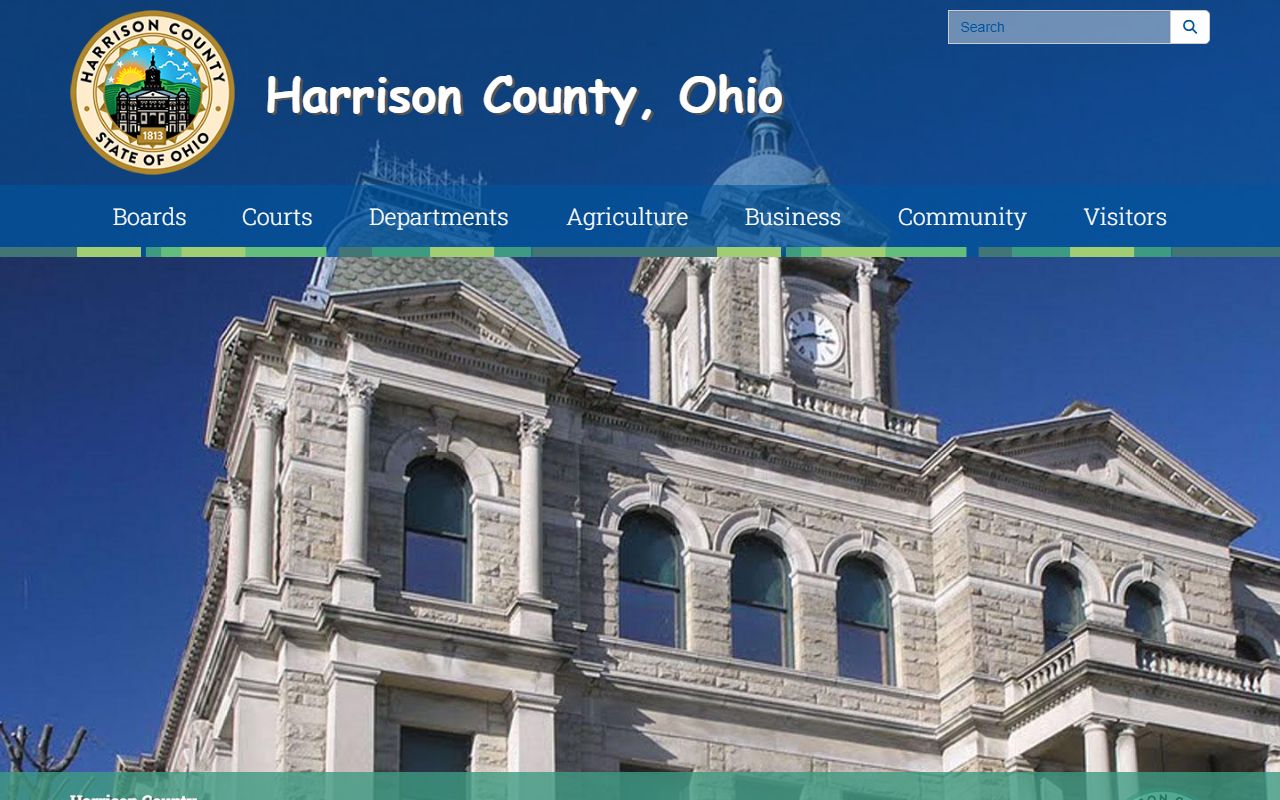 Harrison County Ohio government website for obituary and death records