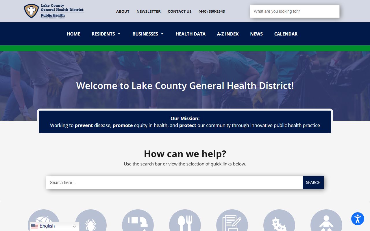 Lake County General Health District vital statistics office for death records