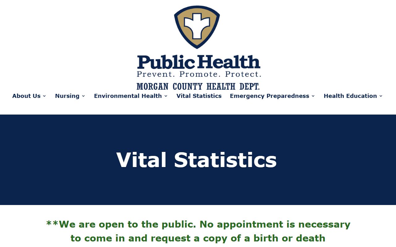 Morgan County Ohio Health Department obituary and vital records