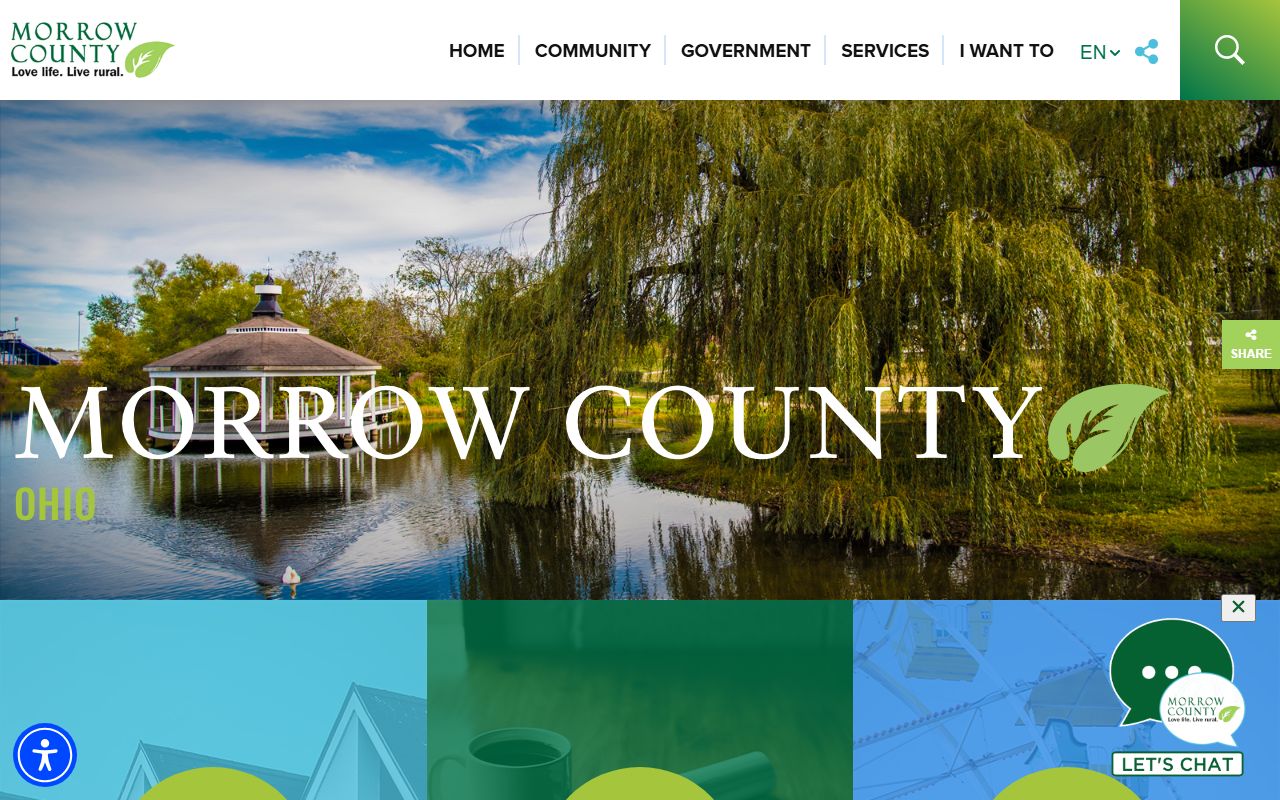 Morrow County Ohio government website for obituary records