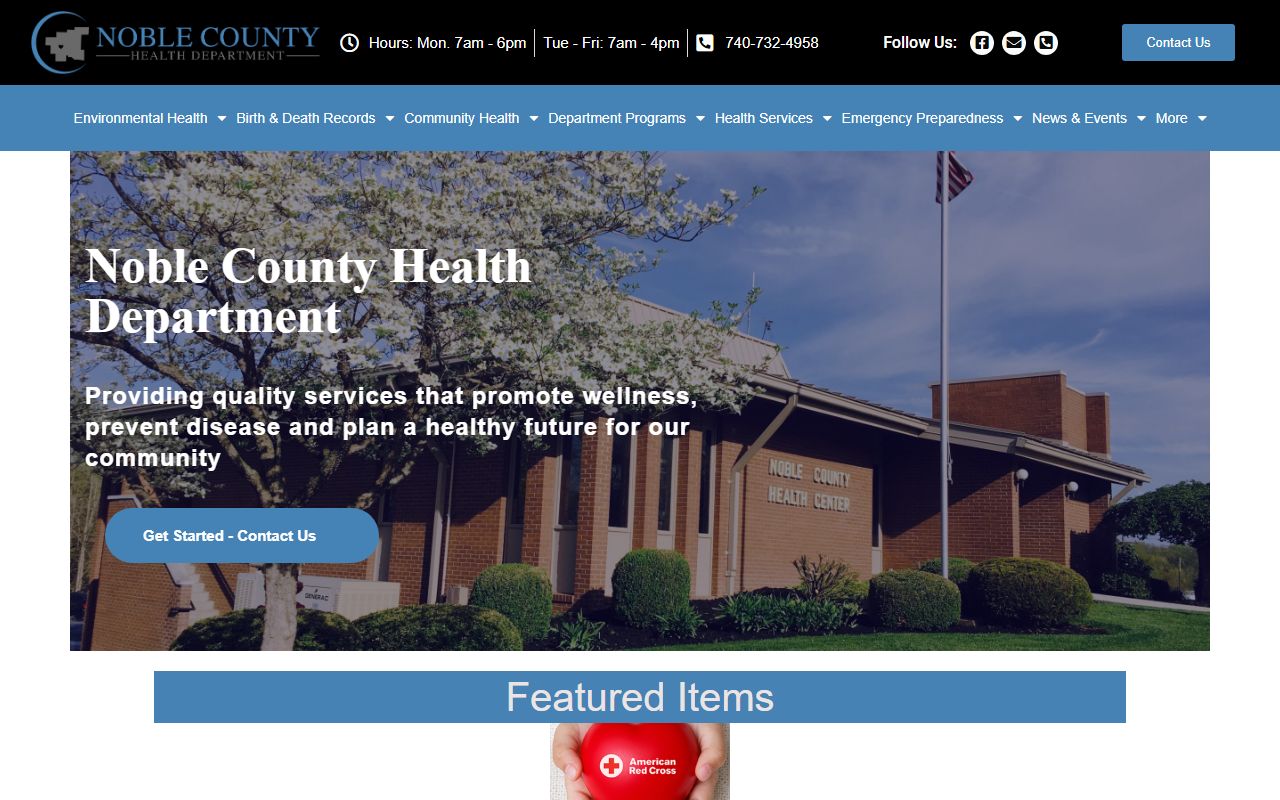 Noble County Ohio Health Department obituary and death records