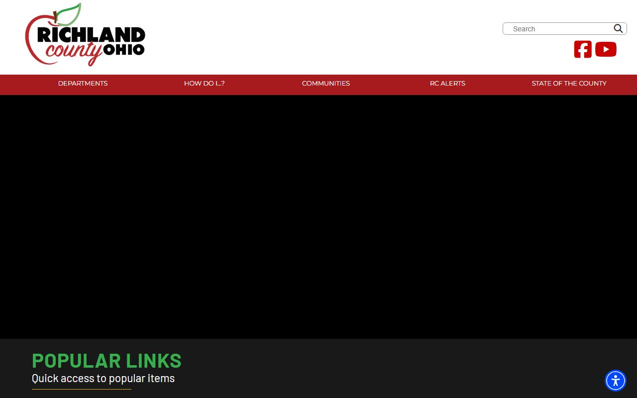 Richland County Ohio government website for obituary and death records