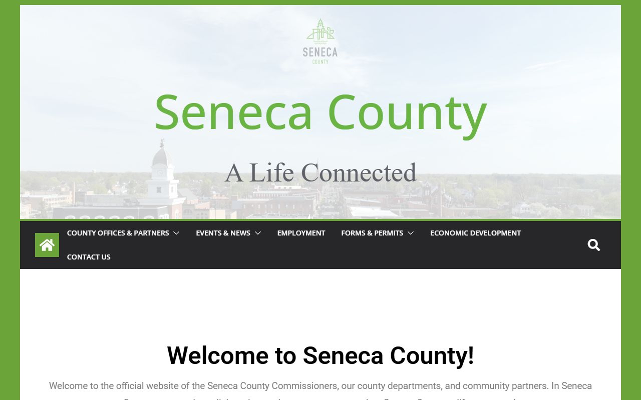 Seneca County Ohio government website for obituary and death record research