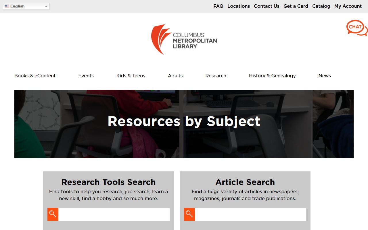 Columbus Metropolitan Library genealogy Ohio obituary resources